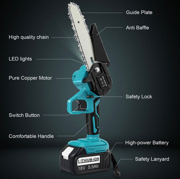 mini chainsaw components diagram